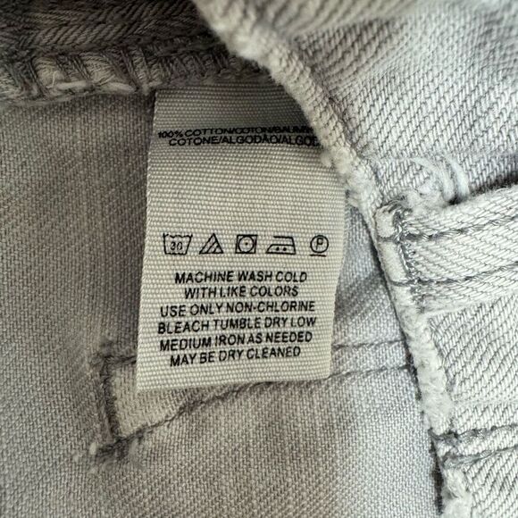 Free People Light Gray Distressed Jean Shorts - Size W29(8) - Casual Summer Styl - Picture 4 of 4